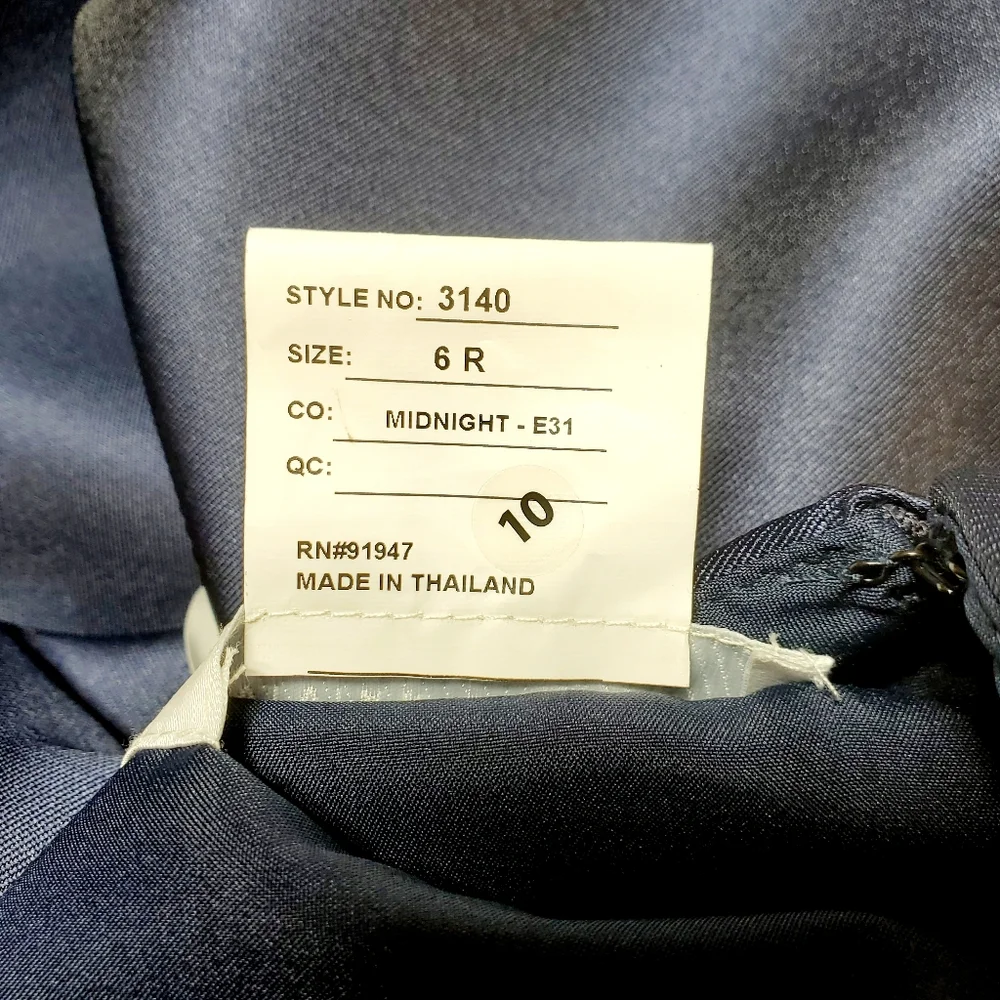 Dessy Collection Square Neck Satin Twill Midi Dress Full Skirt & Pockets Sz 6 - Picture 5 of 13